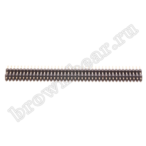 Разъем штыревой двухрядный на плату, 2х40, шаг 2.54мм, межплатный фото 4