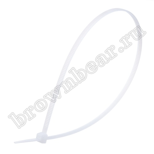 Стяжка (хомут) нейлоновая 300 х 3.6 мм, белая, упаковка 100 шт. ET-4x300