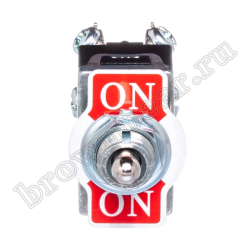 Тумблер двухполюсный, 6 контактов  (on-on), на панель, с гайкой, DPDT T022B фото 2