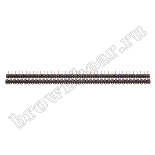 Разъем штыревой однорядный на плату, 1х40, шаг 2.54мм, межплатный фото 3