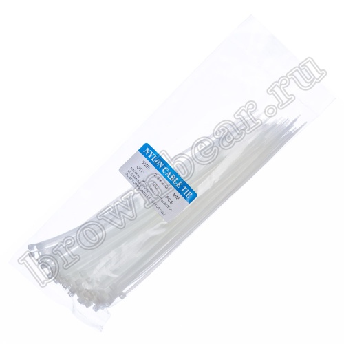 Стяжка (хомут) нейлоновая 200 x 2.5 мм, белая, упаковка 100 шт. ET-3x200 фото 5