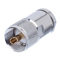 Разъем UHF штекер на кабель, RG-8, пайка UHF-S8P