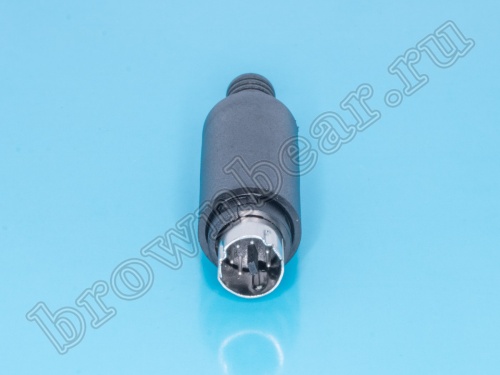 Вилка mini DIN 6 контактов на кабель MDN-6M фото 3