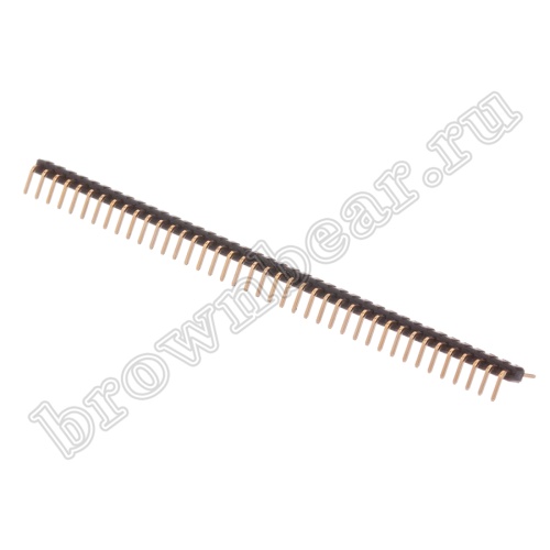 Разъем штыревой однорядный на плату, 1х40, шаг 2.00мм, угловой фото 2