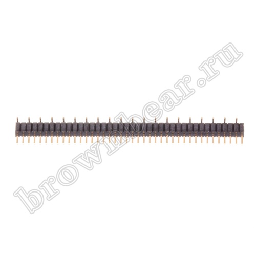 Разъем штыревой однорядный на плату, 1х40, шаг 1.27мм, SMD монтаж фото 4