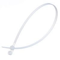 Стяжка (хомут) нейлоновая 370 x 4.8 мм с крепежным отверстием, белая, упаковка 100 шт. TCV-370