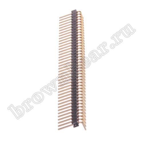 Разъем штыревой однорядный на плату, 1х40, шаг 2.54мм, угловой фото 5