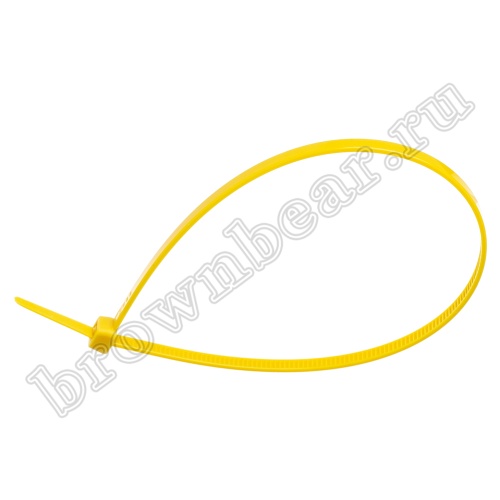 Стяжка (хомут) нейлоновая 280 x 4.8 мм, желтая, упаковка 100 шт. CV-280SY фото 2