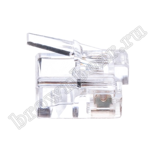 Разъём RJ-12 (6P6C), вилка на телефонный кабель TP-6P6C фото 3