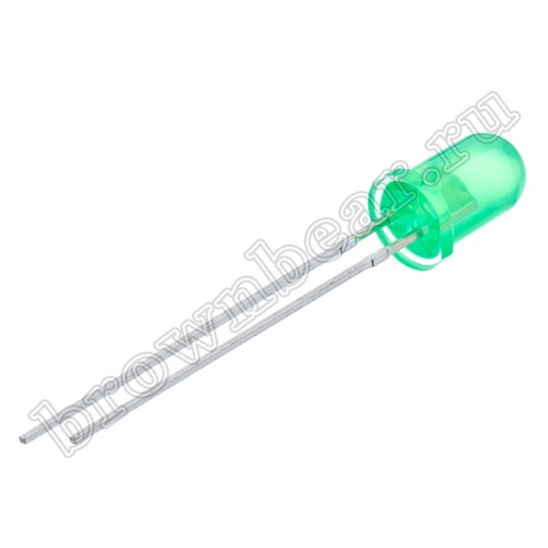 Светодиод индикаторный d=5мм, зеленый, 25.0 mcd фото 4