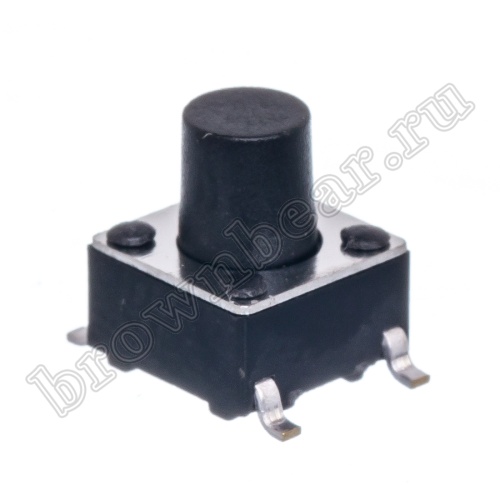 Кнопка тактовая SMD, 6x6 мм, h=7 мм, 4 контакта SWT-34