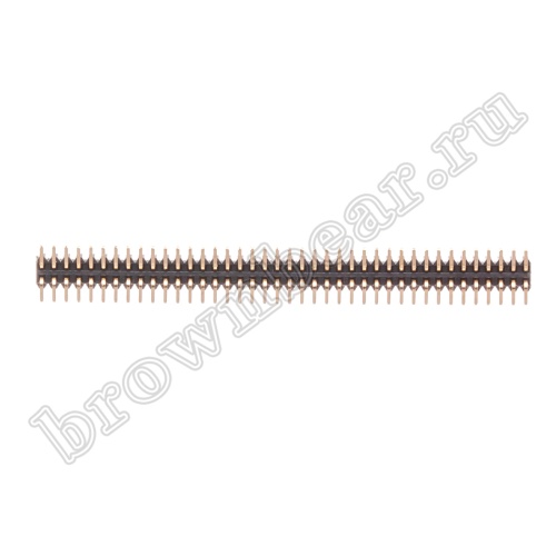 Разъем штыревой двухрядный на плату, 2х40, шаг 1.27мм, SMD монтаж фото 3