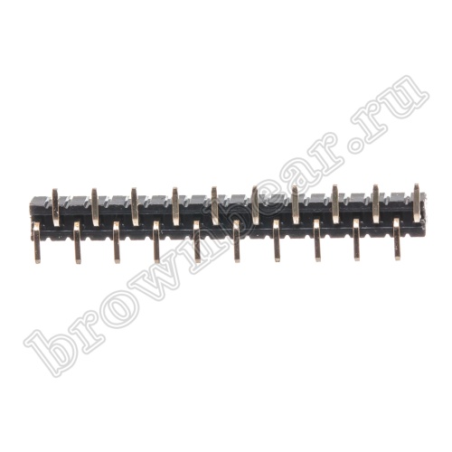 Разъем штыревой однорядный на плату, 1х20, шаг 1.27мм, SMD монтаж фото 3