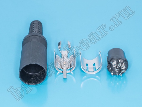 Гнездо DIN 8 контатков на кабель, 41 градус DN-8F2 фото 4