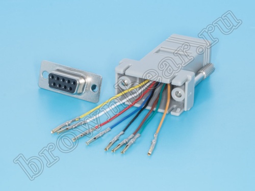 Переходник D-SUB 9 гнездо - RJ45 гнездо GC-9FT8 фото 2